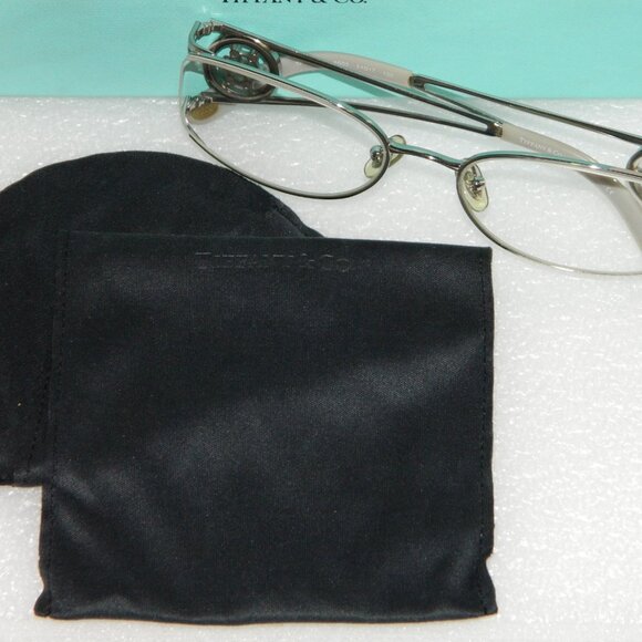 Tiffany & Co Designer Silver Glasses Frames w/ Diamond Nautical Wheel Design - Picture 11 of 15